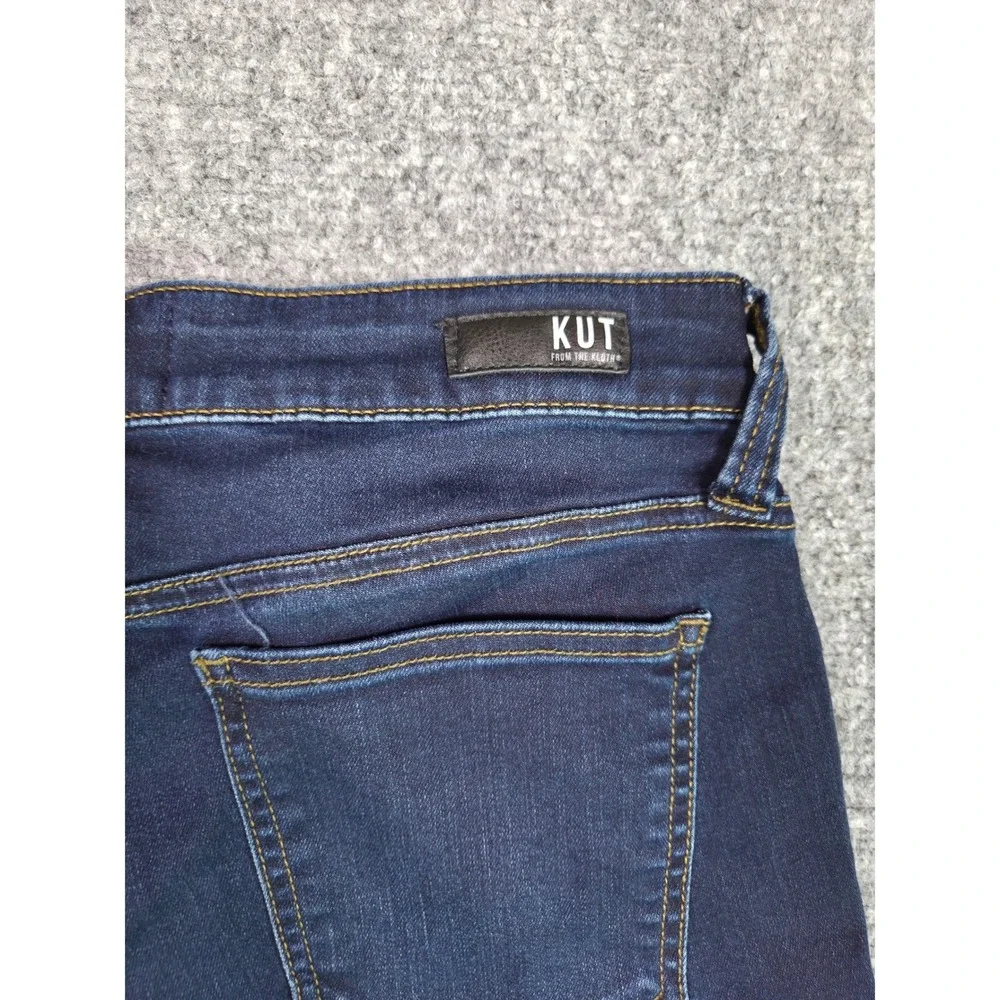 Kut from the Kloth Connie Ankle Skinny Jeans Womens Size 8 Blue Raw Hem